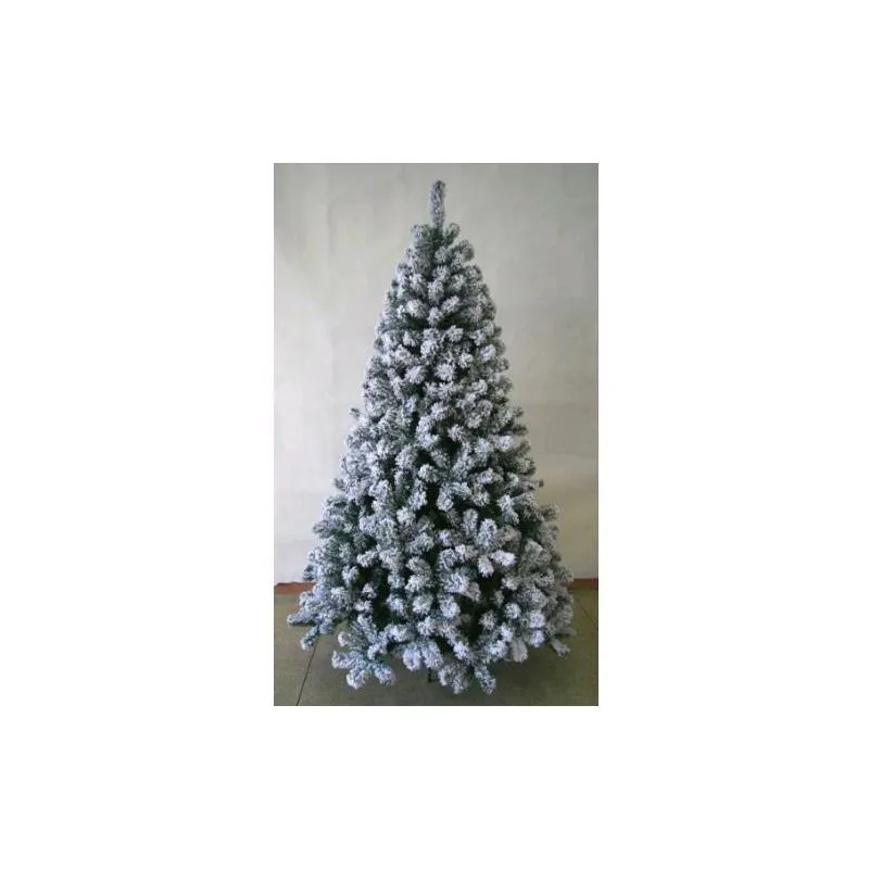 Albero di Natale Innevato Maurer 240 cm 1500 Rami Ombrello Floccato Base 145 cm