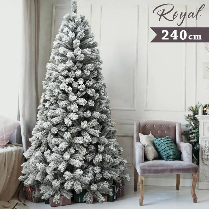 Bakaji - Albero Di Natale Innevato Royal 240cm 1413 Rami Super Folto Effetto Neve Reale