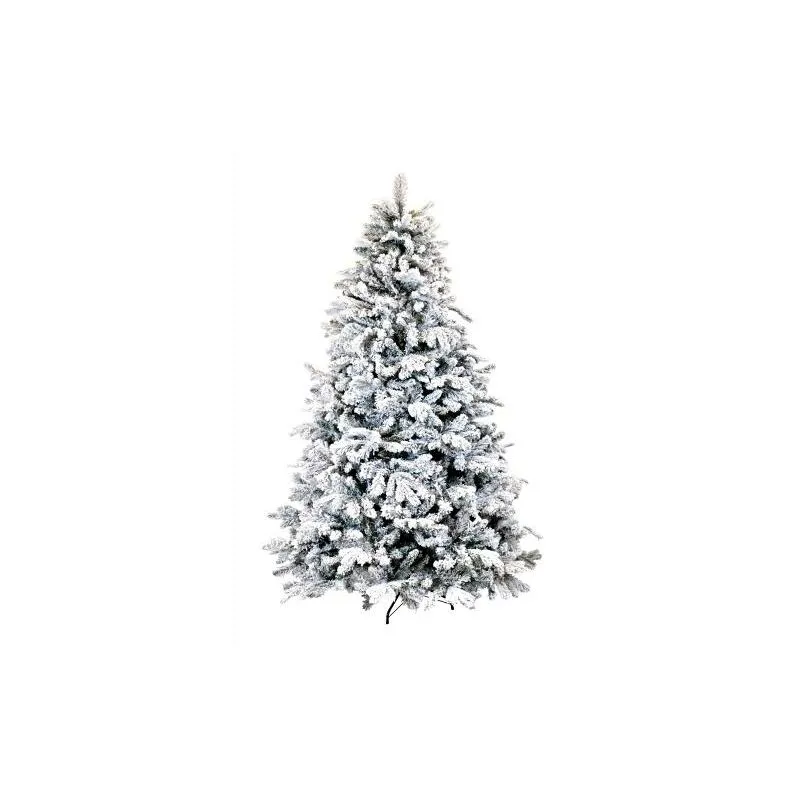 Eacommerce - Albero di Natale Kensington Floccato Innevato pe+pvc 210 cm Superfolto 1388 Rami F4820