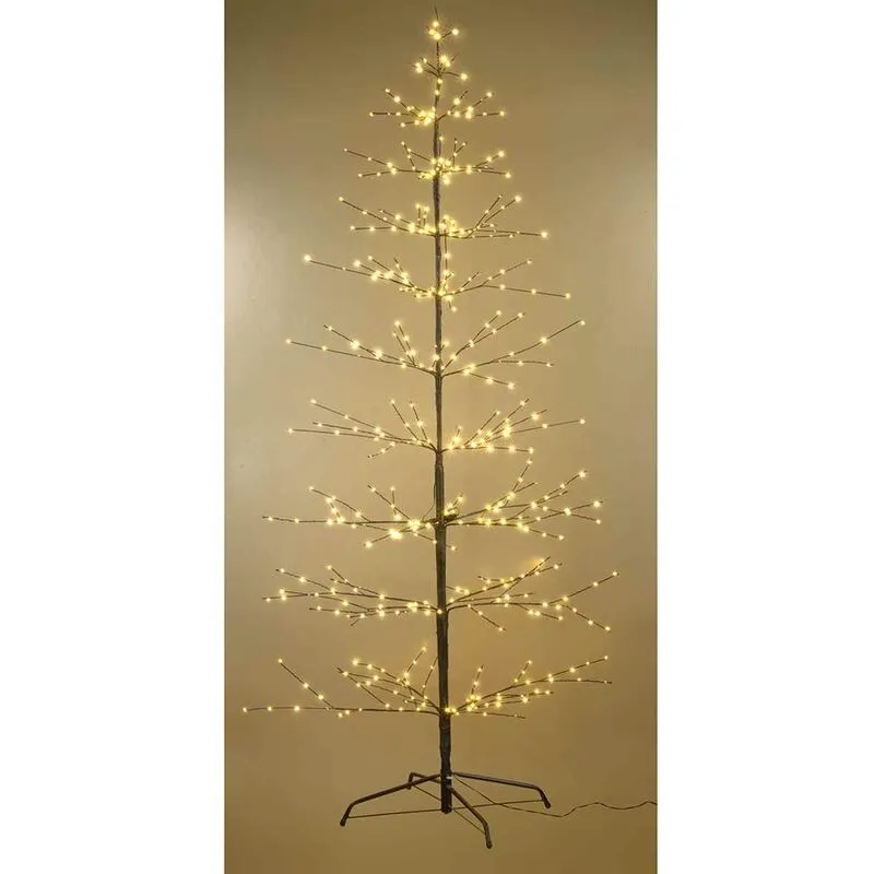 Albero di Natale luminoso con 453 Led bianco caldo per interni ed esterni altezza 1,8 metri