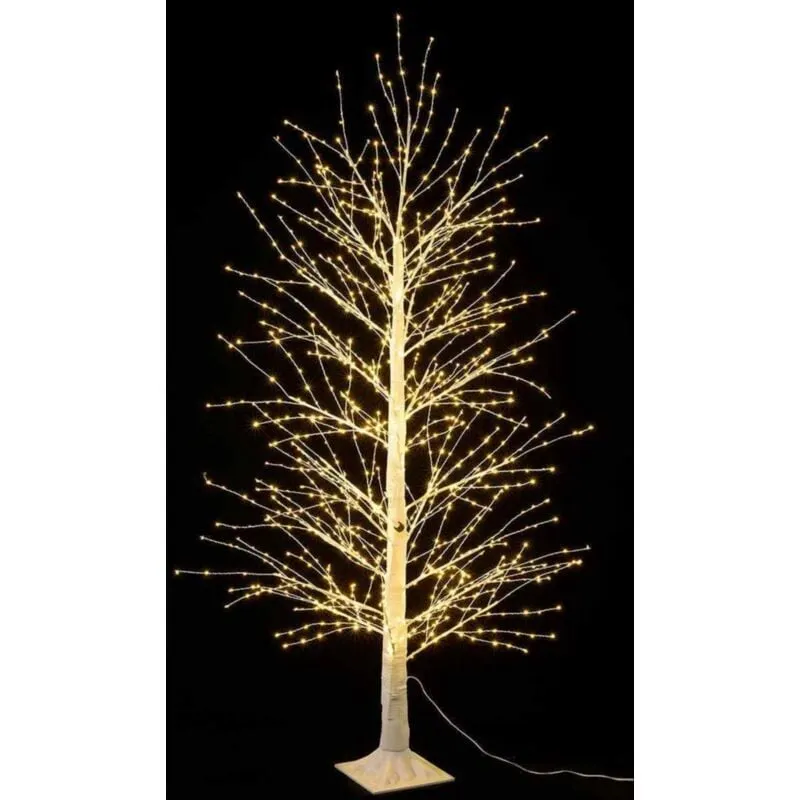 Gruppo Maruccia - Albero Natalizio Luminoso con 900 Luci Led Bianco Caldo Albero di Natale Artificiale per Interni ed Esterni Altezza 1,5 Metri 144