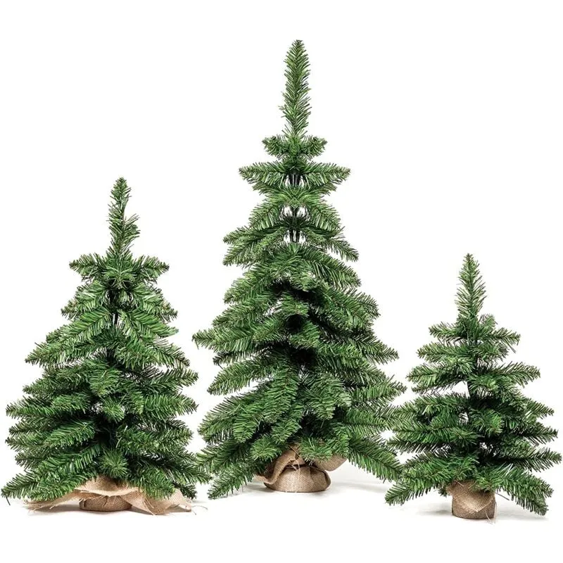 Xone - Albero di Natale mini piccolo pinetto timmy pvc Verde pvc base yuta – 60 cm