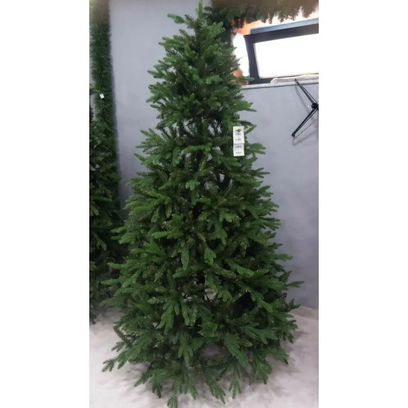 Albero di natale pino fresh tree cm.240 rami in pe - pvc base cm.155 interno / esterno 