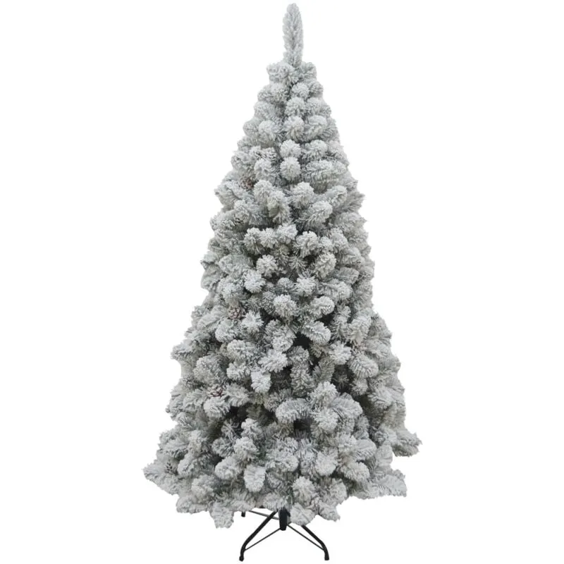 Maury's - albero di natale roccaraso 150 cm con neve innevato artificiale