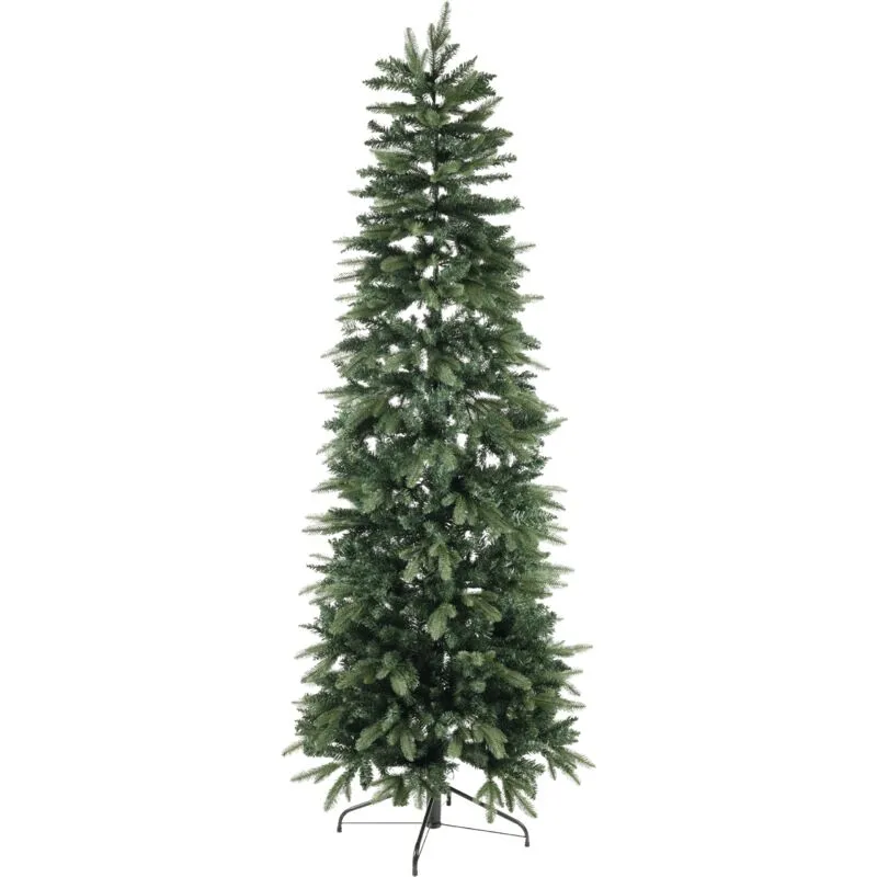 Slim - albero di natale 210cm - mod. russel verde - Effetto Realistico - rami pe+pvc