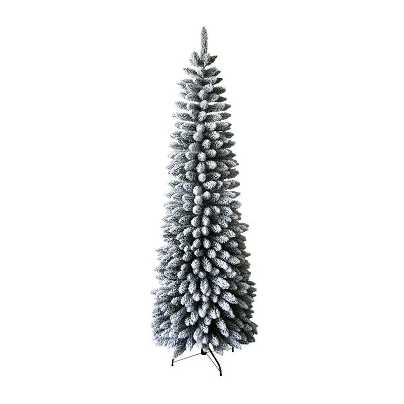 Xone - dimitri slim Albero di natale 180cm innevato - apertura ad ombrello - Realizzato in pvc e pe real touch