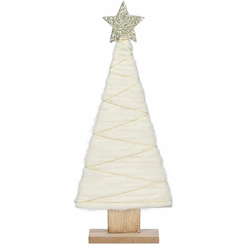 Albero bianco albero in legno 13x5x31cm