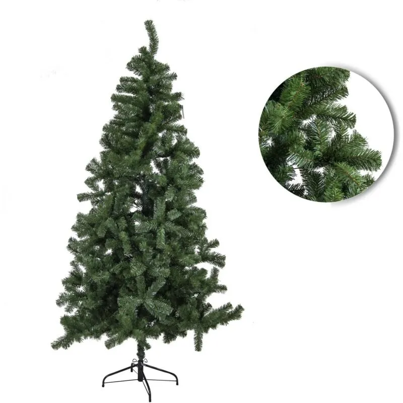 Albero di natale h 240 verde 1291 rami a ombrello folto abete