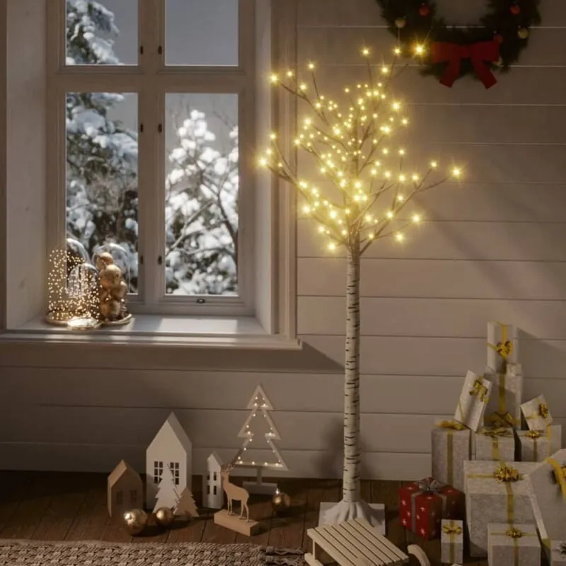 Torana - Albero Natale 140 led 1,5 m Salice Bianco Caldo Interno Esterno