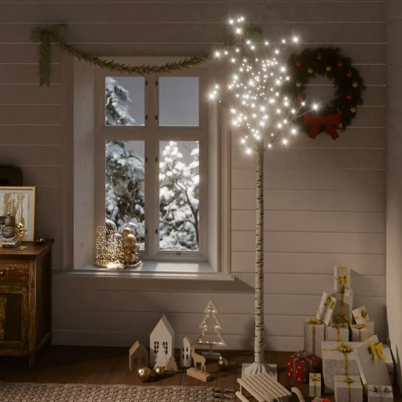 Torana - Albero Natale 200 led 2,2m Salice Bianco Freddo Interno Esterno