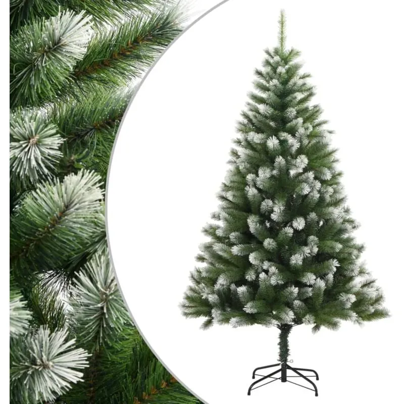 Albero Natale Artificiale Incernierato con Neve Fioccata 180 cm - Vidaxl