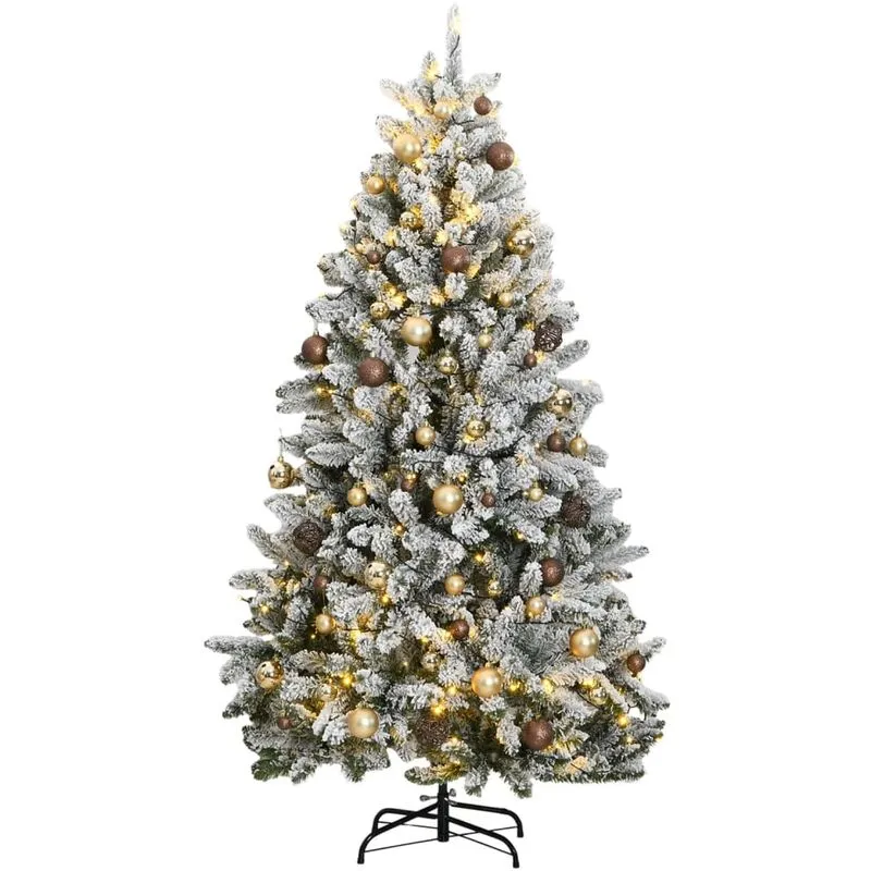 Torana - Albero Natale Incernierato con 300 led e Palline 240 cm