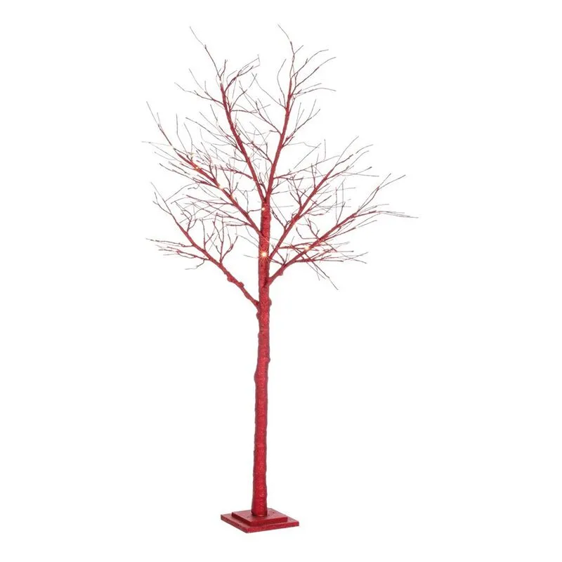 Iperbriko - Albero Natale Timber rosso H160 x Ø50 cm