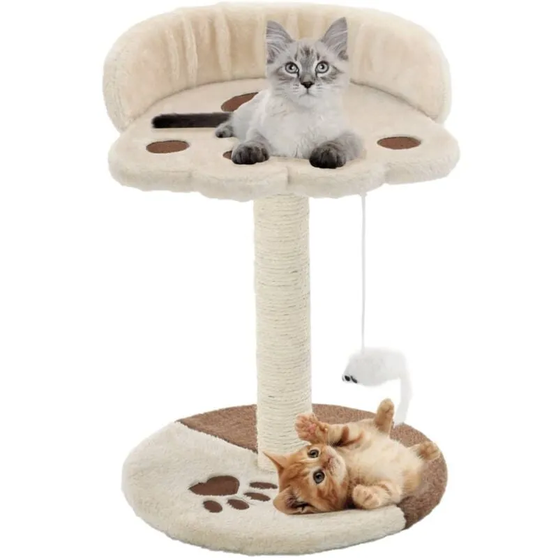 Vidaxl - Tiragraffi per gatti, Albero per Gatti con Tiragraffi in Sisal 40 cm Beige e Marrone