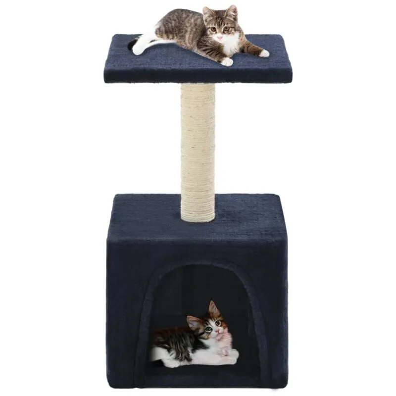 Torana - Albero per Gatti con Tiragraffi in Sisal 55 cm Blu Scuro