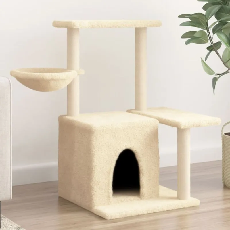 Torana - Albero per Gatti con Tiragraffi in Sisal Crema 83 cm