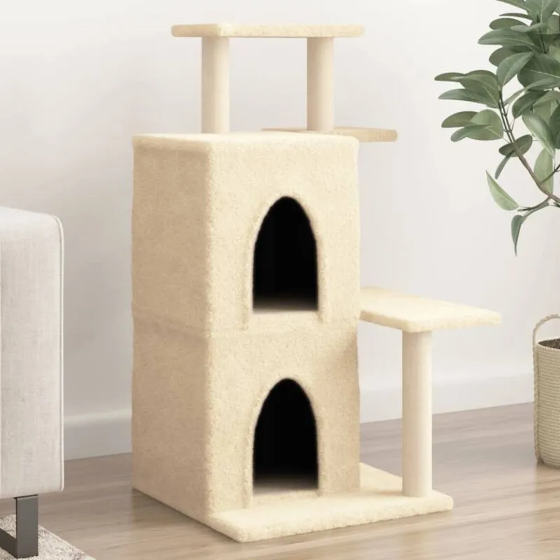 Torana - Albero per Gatti con Tiragraffi in Sisal Crema 97 cm