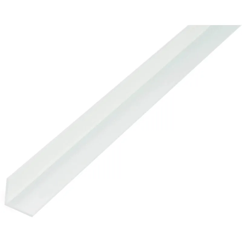 472191 Profilo angolare Plastica, bianco 1000 x 20 x 20 mm - Alberts