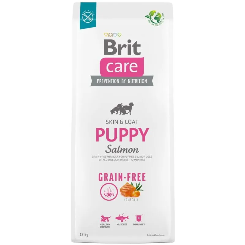  - Alimento secco per cuccioli e cani giovani di tutte le razze (4 settimane - 12 mesi). Care Dog Grain-Free Puppy Salmon 12kg