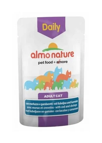  - Daily per Gatto Adult in Busta da 70 gr Merluzzo e Gamberetti