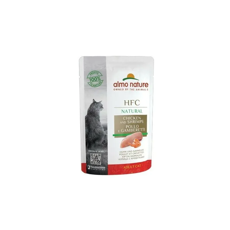 Natural per Gatto da 55 gr Pollo e Gamberetti - 