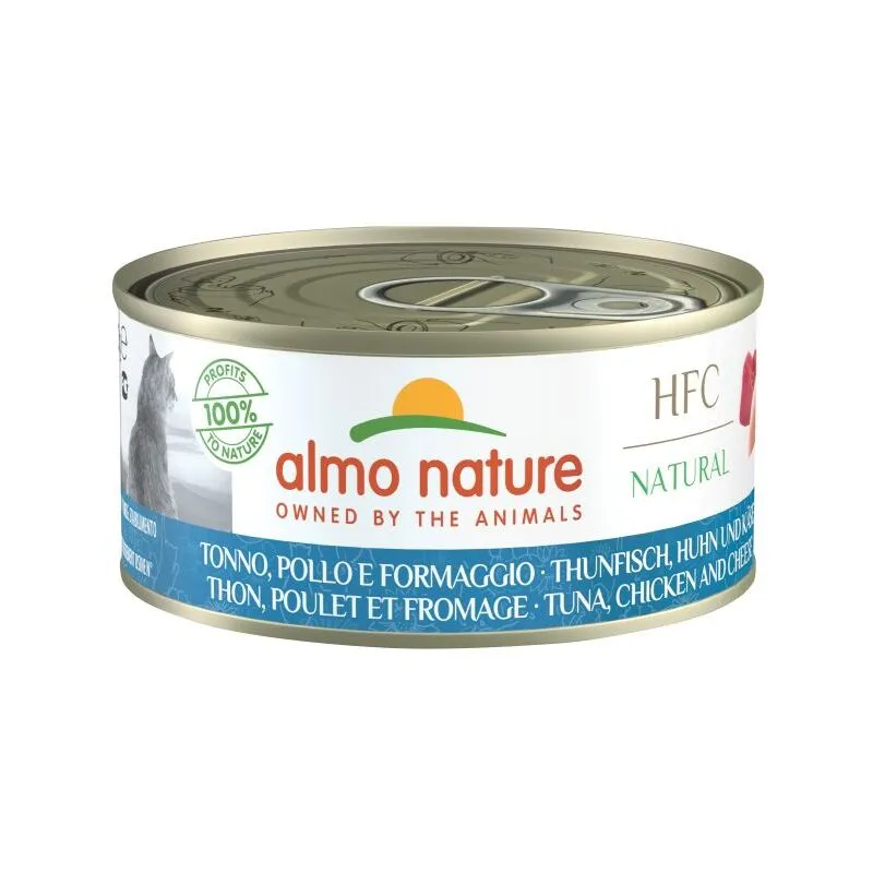 Hfc Natual per Gatto da 150 gr Tonno Pollo e Formaggio - 