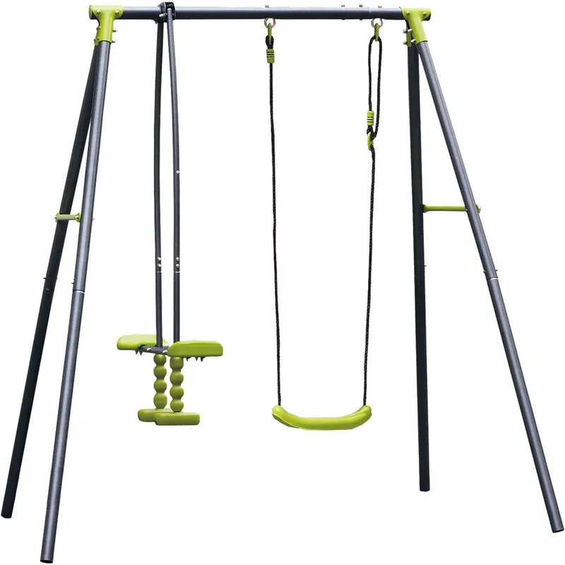 Altalena con cavalcabile 'baby swing set' 2 posti - cm 195 x 153 x h 195