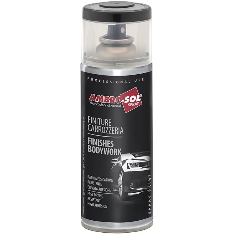 Smalto spray finiture carrozzeria finitura fascioni paraurti spoilers 400 ml - AmbroSol Nero Goffrato