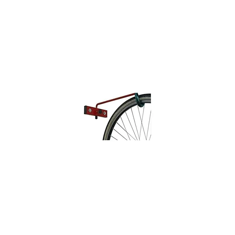 Andrys Srl - andrys – Porta Biciclette a Parete Salvaspazio Pieghevole, in Acciaio Verniciato Rosso, 45 x 7 x 8 cm, Colore Rosso, 1 Posto, 1 Braccio