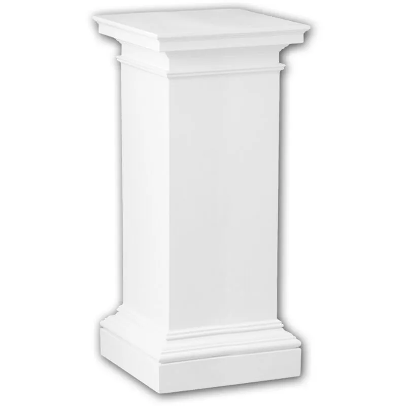 Profhome Decor - Piedistallo di colonna completa 114003 Profhome colonna elemento decorativo stile dorico bianco - bianco