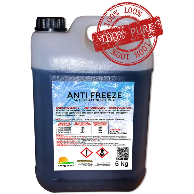 Energy Duegi - antifreeze Antigelo concentrato per impianti di riscaldamento - tanica da 5 litri