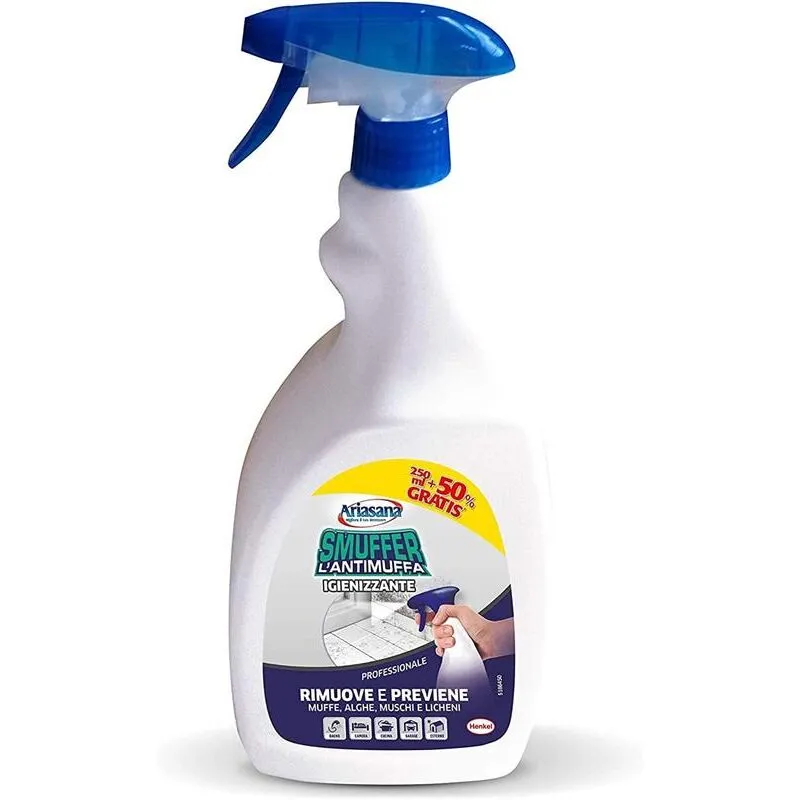 Ariasana smuffer l' antimuffa igienizzante spray contro funghi alghe e muschi per interni ed esterni 1 x 250 ML+50%