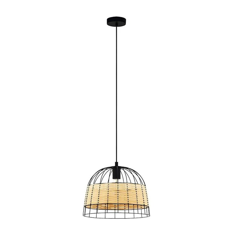 Eglo - Lampadario Industrial Anwick Piccolo 1 Luce Metallo Nero - Nero