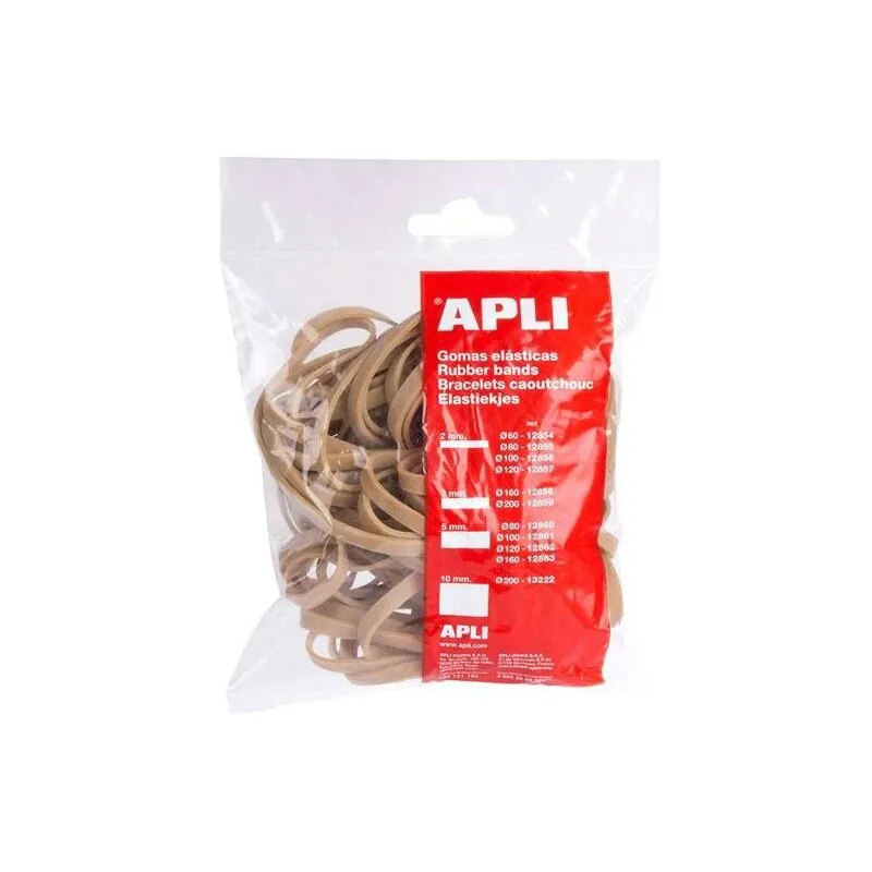 Apli - gomma elastica marrone 140x2mm 100 gr.