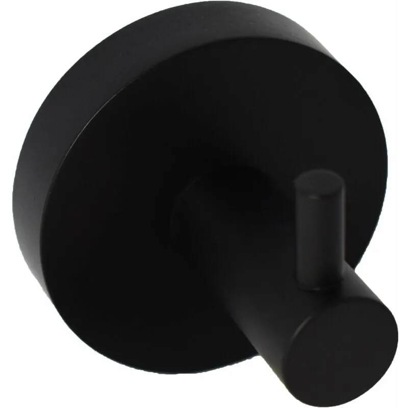 Capannoli - Appendi salvietta singolo nero opaco Hoop HP109 mm Nero opaco - fissaggio a viti