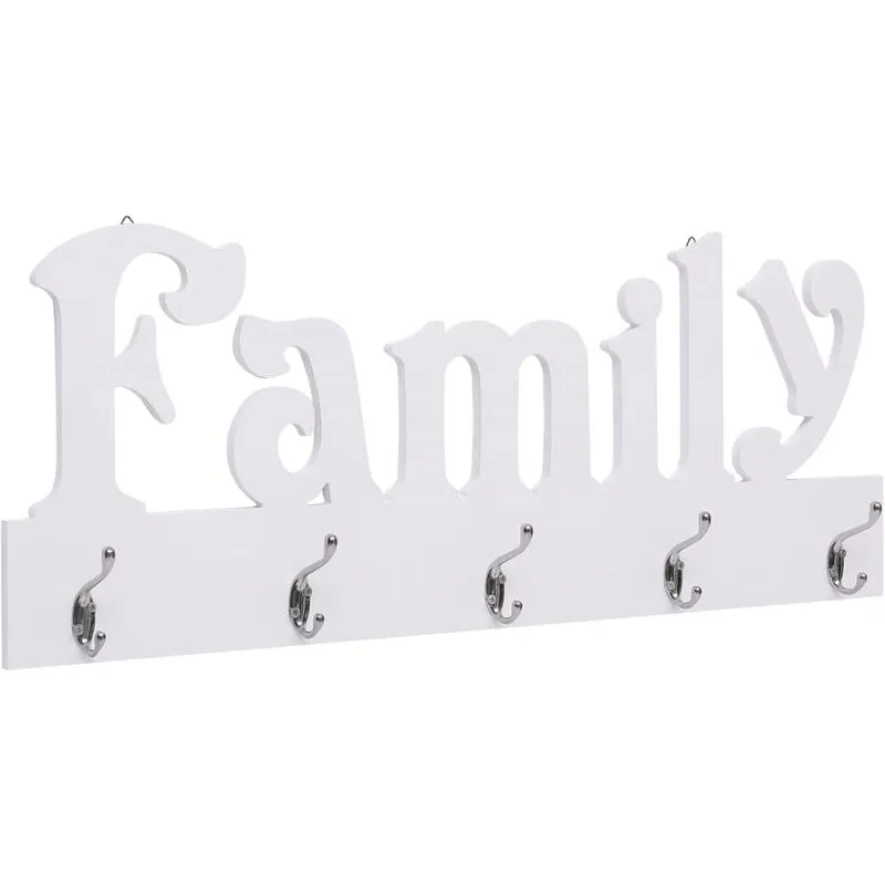 Furniture Limited - Appendiabiti a Muro FAMILY 74x29,5 cm