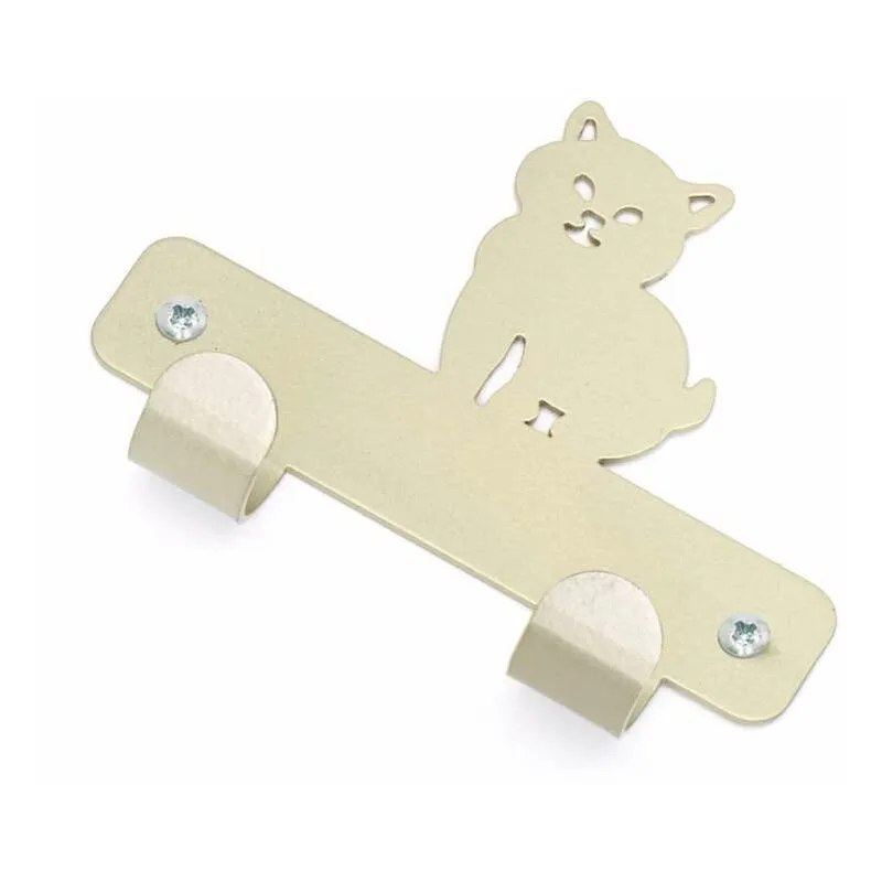 Sacar Due - Appenditutto Gatto 2 Posti In Metallo Colore Nichel