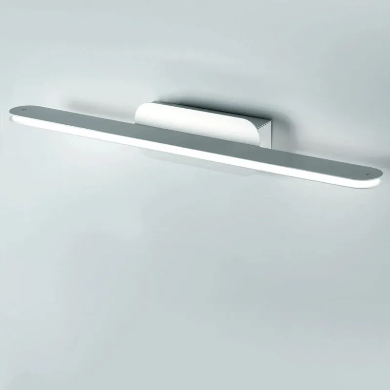 Applique moderno Cattaneo Illuminazione tratto 774 60a 30w led lampada parete monoemissione specchio quadro 4000lm 3000°k ip20, finitura metallo