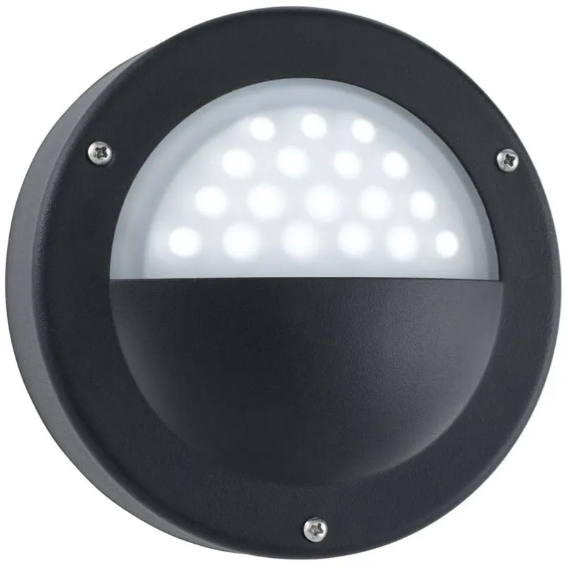 Applique da esterno 3W Led nero, Led bianco 4000K 125 lumen verniciato a polvere