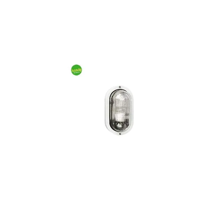 Applique - plafoniera da esterno ovale greenlight efesto ip44 e27 bianca