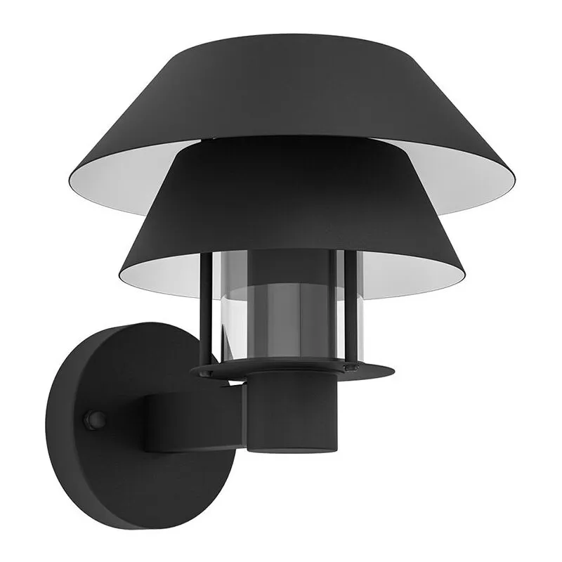 Eglo - Applique Contemporanea Da Esterno Chiappera 1 Luce Acciaio Nero e Bianco - Bianco|Nero