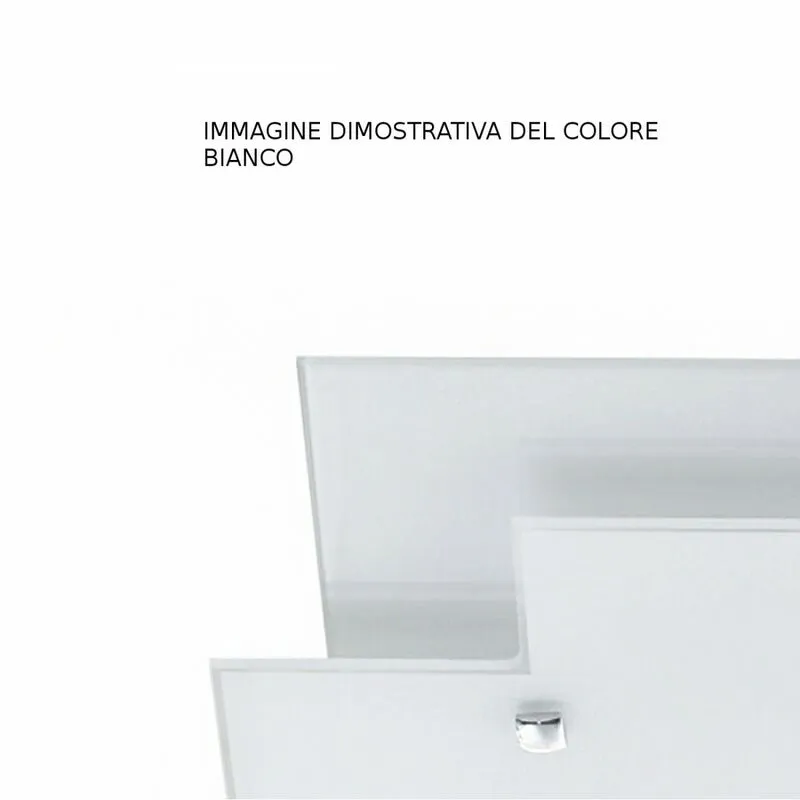Applique moderno Padana Lampadari oxford 1098 ap e27 led vetro lampada parete, vetro bianco+bianco