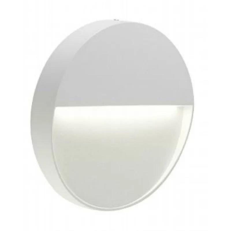 Sovil illuminazione da parete esterno semi incasso led tondo piccolo bianco 99156/02