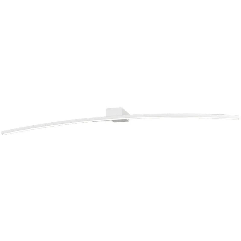 Applique Moderna Curved Metallo Bianco Diffusore Bianco Led 14,4W Calda 90Cm - Bianco