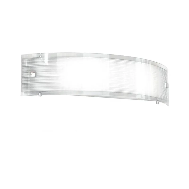 Top-light - Applique Contemporanea Linear Mad Metallo e Vetro Bianco 2 Luci E27 50Cm - Bianco