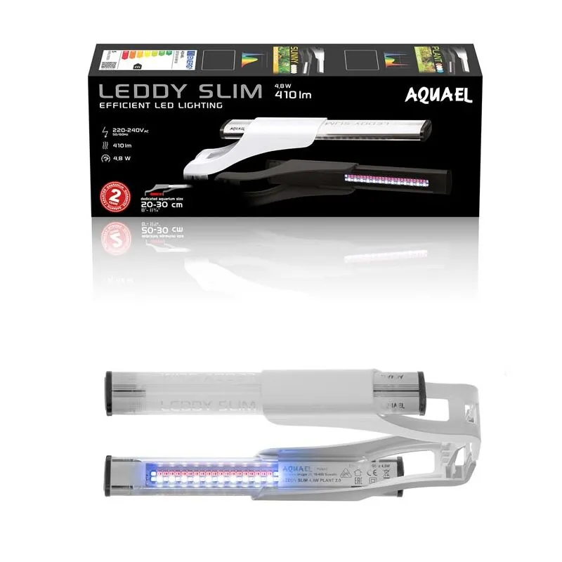 Leddy Slim Plant 2.0 4,8W 20-30cm colore bianco - plafoniera led 8000 - Aquael