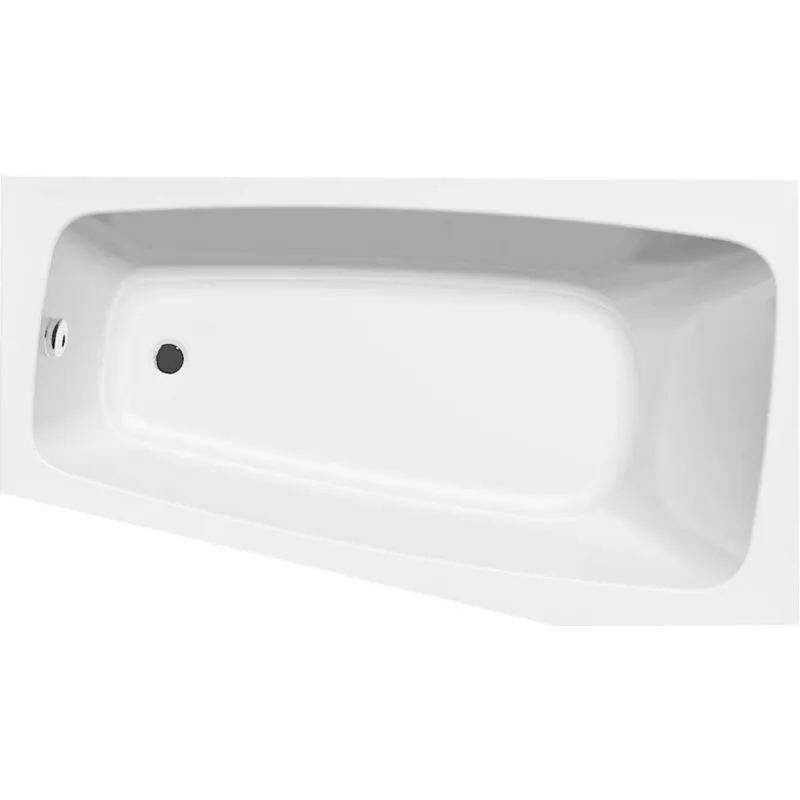 Vasche da bagno - Vasca asimmetrica Berounka, 160x90x42 cm, destra, bianco A1691 - Aqualine