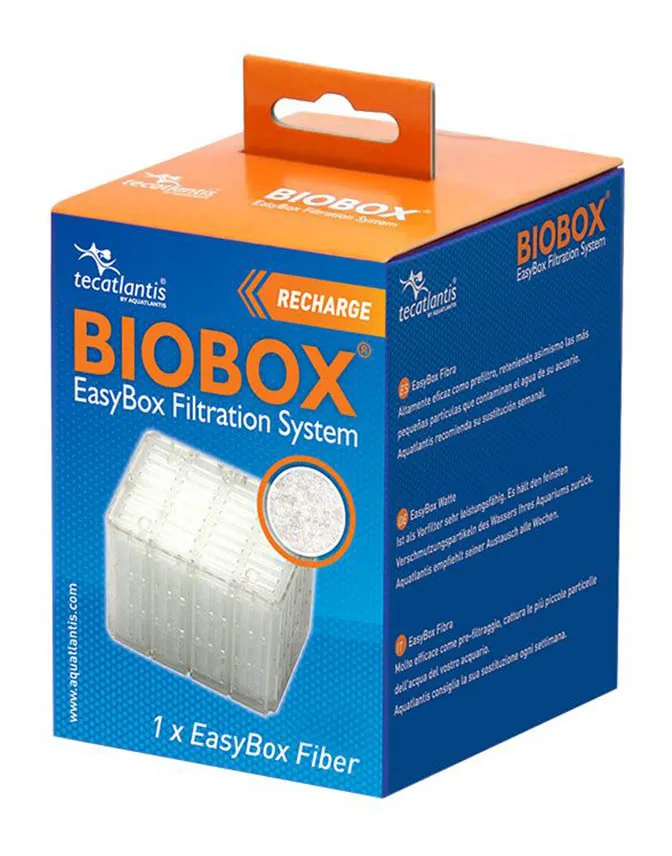  - EasyBox Fiber size xs ricambio cartuccia ovatta filtrante per filtri interni Biobox Mini 1 e Mini Biobox 2