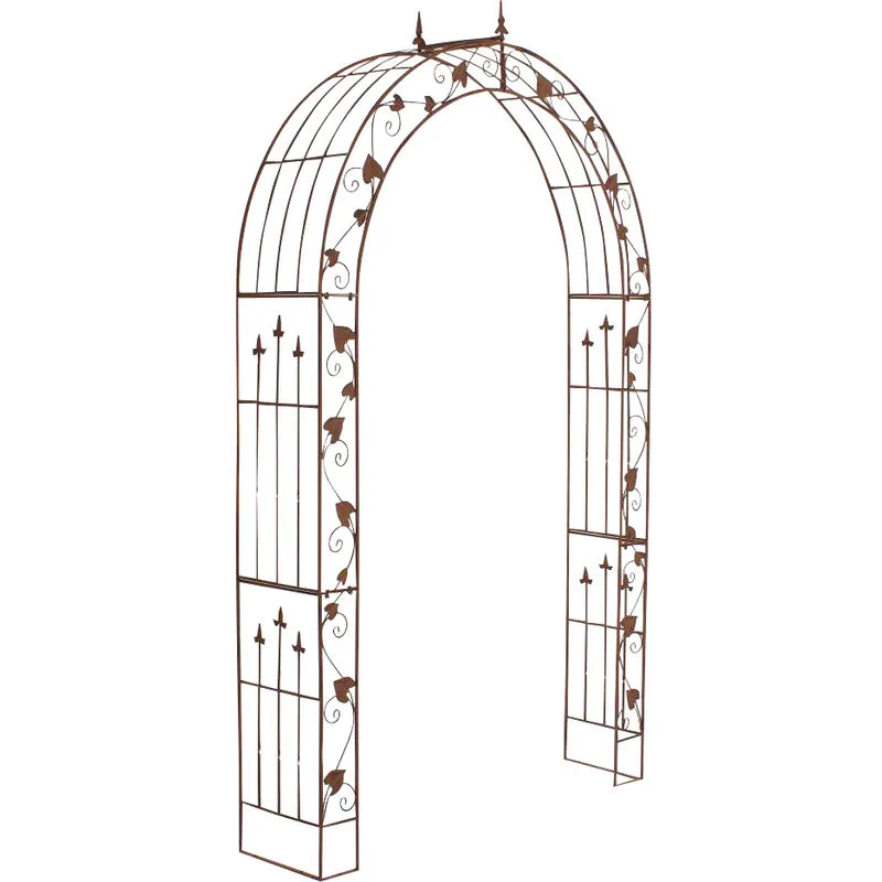 Arco da Giardino Emma in Metallo Verniciato a Polvere antico marrone