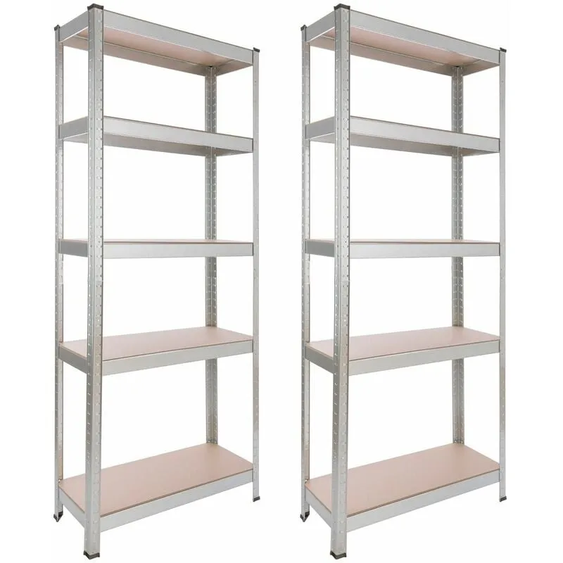 Arebos - 2 x Scaffale Resistente Scaffalature Da Officina Scaffalature Per Cantina